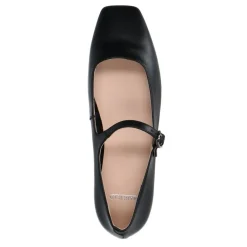 Manfield Zwarte leren ballerina's^DAMES Loafers