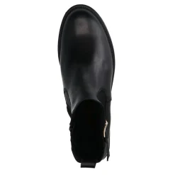 No Stress Zwarte leren chelsea boots met gesp^DAMES Enkellaarsjes