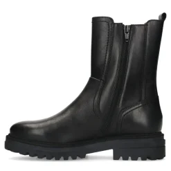 No Stress Zwarte leren chelsea boots^DAMES Enkellaarsjes