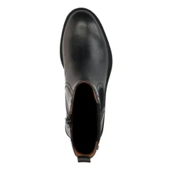 No Stress Zwarte leren chelsea boots^DAMES Enkellaarsjes