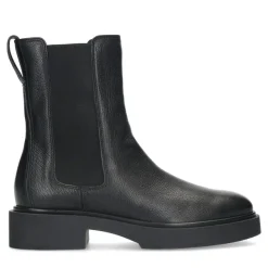 Manfield Zwarte leren chelsea boots^DAMES Enkellaarsjes