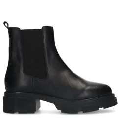 Manfield Zwarte leren chelsea boots^DAMES Enkellaarsjes