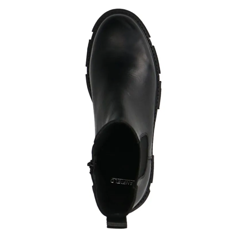 Manfield Zwarte leren chelsea boots^DAMES Enkellaarsjes