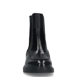 Manfield Zwarte leren chelsea boots^DAMES Enkellaarsjes