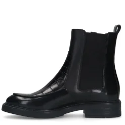 Manfield Zwarte leren chelsea boots^DAMES Enkellaarsjes