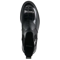 Manfield Zwarte leren chelsea boots^DAMES Enkellaarsjes