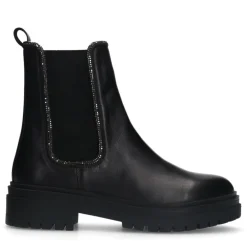 Manfield Zwarte leren chelsea boots^DAMES Enkellaarsjes