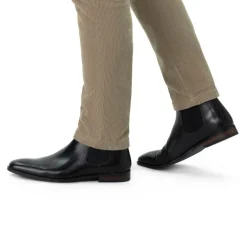 Van Lier Zwarte leren chelsea boots^Heren Boots