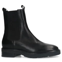 Manfield Zwarte leren chelsea boots^DAMES Enkellaarsjes