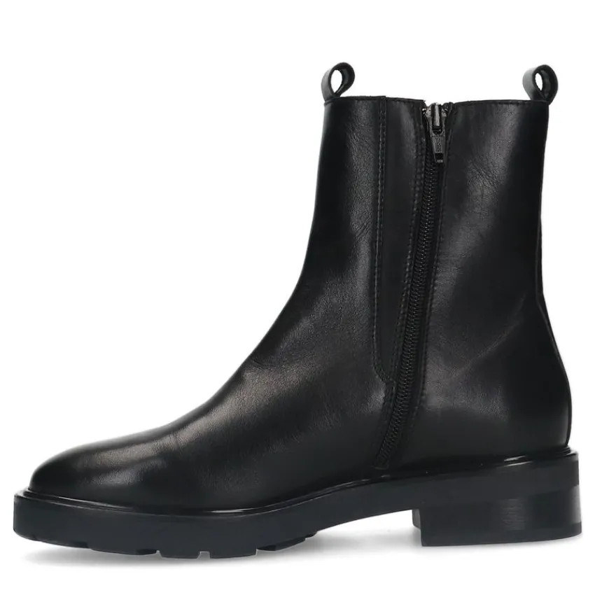 Manfield Zwarte leren chelsea boots^DAMES Enkellaarsjes