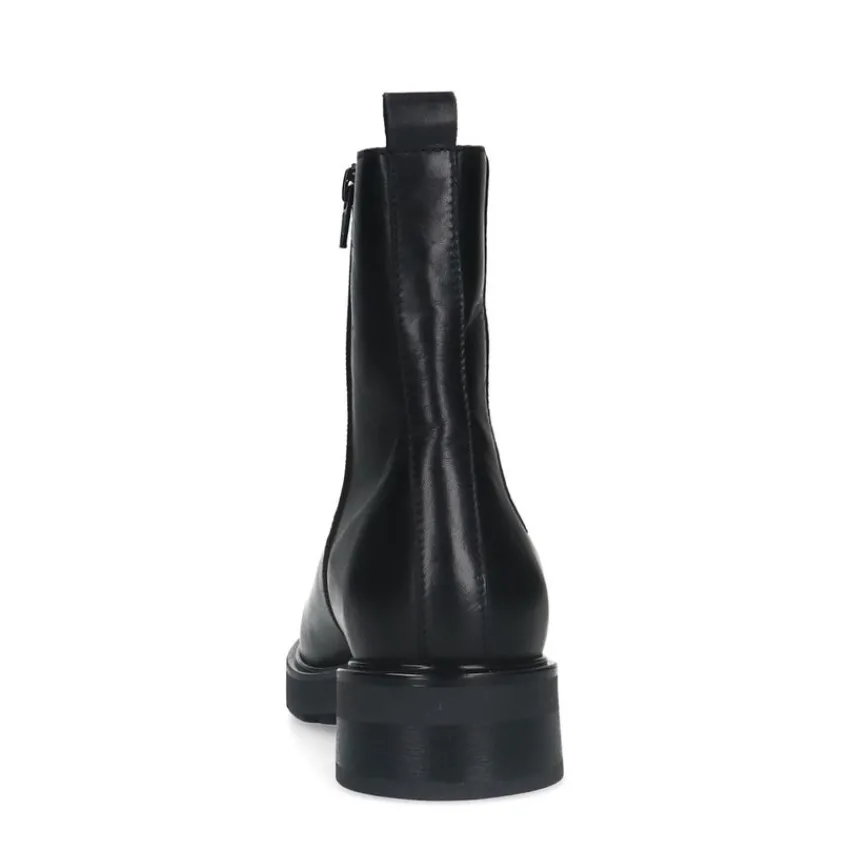 Manfield Zwarte leren chelsea boots^DAMES Enkellaarsjes