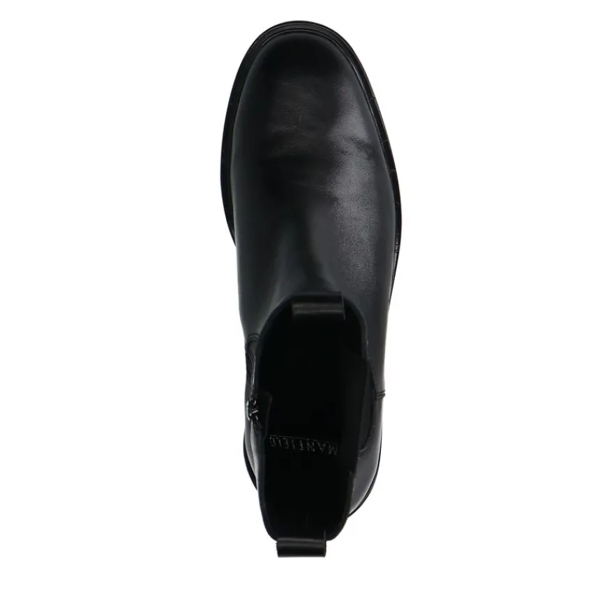 Manfield Zwarte leren chelsea boots^DAMES Enkellaarsjes