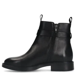 Manfield Zwarte leren chelsea boots met gesp^DAMES Enkellaarsjes