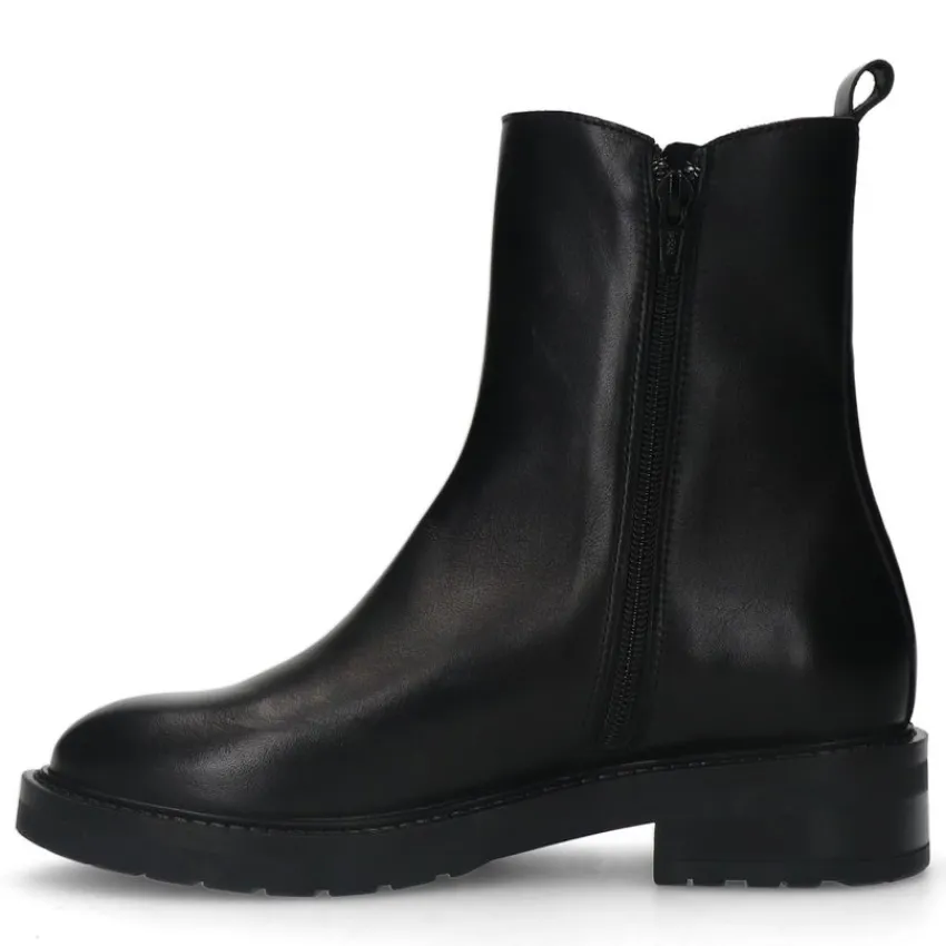 Manfield Zwarte leren chelsea boots^DAMES Enkellaarsjes