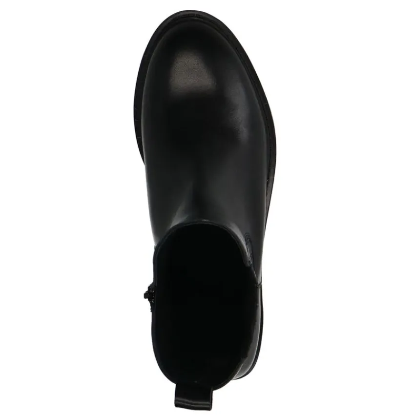 Manfield Zwarte leren chelsea boots^DAMES Enkellaarsjes