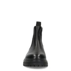 Manfield Zwarte leren chelsea boots^Heren Boots