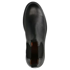 Manfield Zwarte leren chelsea boots^Heren Boots