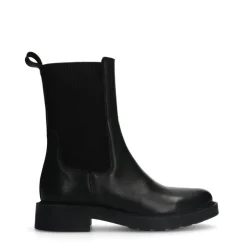 Manfield Zwarte leren chelsea boots^DAMES Enkellaarsjes