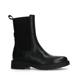 Manfield Zwarte leren chelsea boots^DAMES Enkellaarsjes