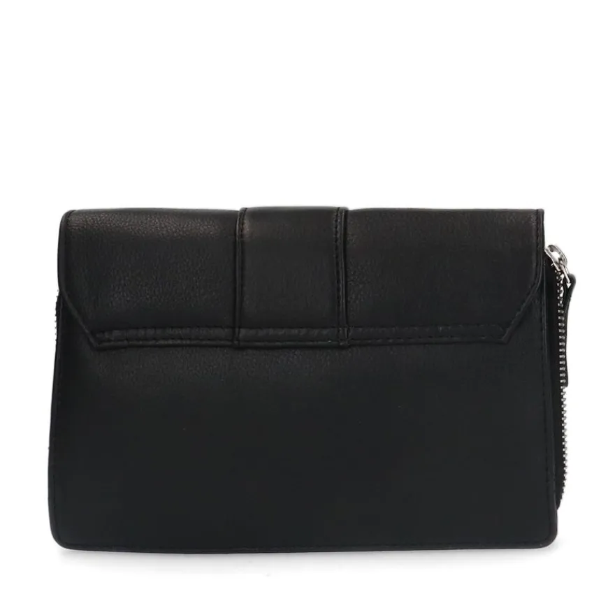 Manfield Zwarte leren clutch^ Clutches