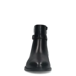 No Stress Zwarte leren enkellaarsjes^DAMES Enkellaarsjes