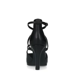 Manfield Zwarte leren gesloten pumps^DAMES Pumps
