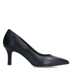 No Stress Zwarte leren klassieke pumps^DAMES Pumps