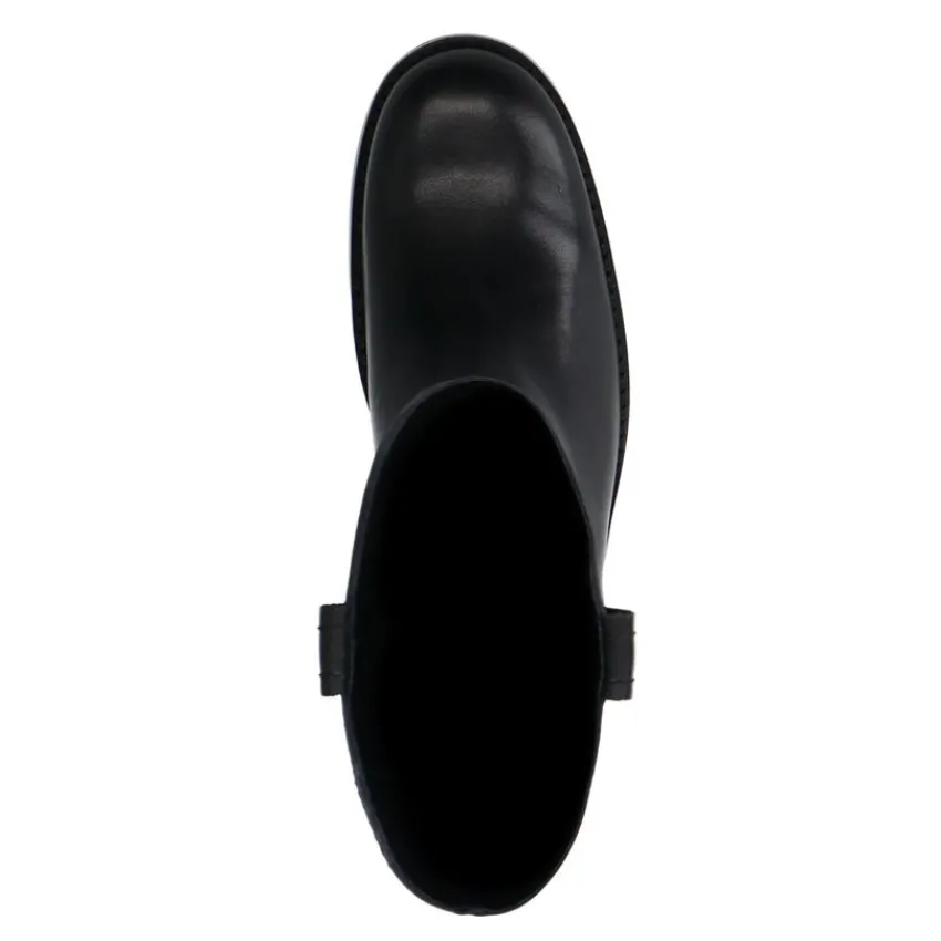 Manfield Zwarte leren laarsjes^DAMES Laarzen