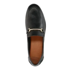 Manfield Zwarte leren loafers^DAMES Loafers