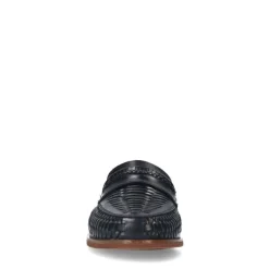 Manfield Zwarte leren loafers^Heren Loafers