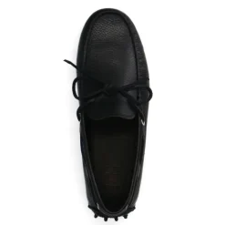 Manfield Zwarte leren loafers^Heren Loafers