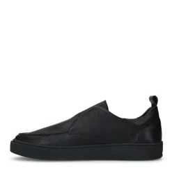 Manfield Zwarte leren loafers^Heren Loafers