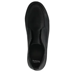 Manfield Zwarte leren loafers^Heren Loafers