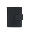 Manfield Zwarte leren portemonnee^ Portemonnees