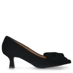 Manfield Zwarte leren pumps^DAMES Pumps