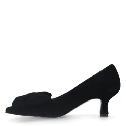 Manfield Zwarte leren pumps^DAMES Pumps