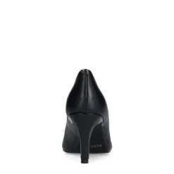 Manfield Zwarte leren pumps^DAMES Pumps