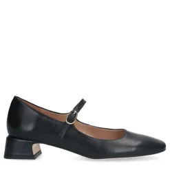 Manfield Zwarte leren pumps^DAMES Pumps
