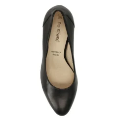 No Stress Zwarte leren pumps^DAMES Pumps