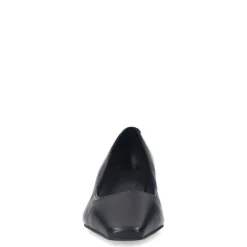 Manfield Zwarte leren pumps^DAMES Pumps