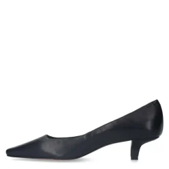 Manfield Zwarte leren pumps^DAMES Pumps