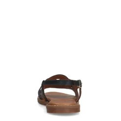 No Stress Zwarte leren sandalen met gesp^DAMES Sandalen