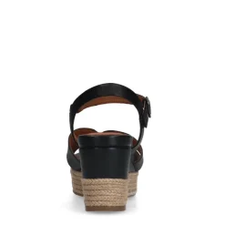 No Stress Zwarte leren sleehakken^DAMES Sandalen|Espadrilles