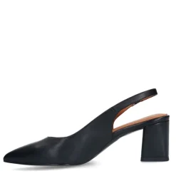 No Stress Zwarte leren slingbacks^DAMES Pumps|Slingbacks