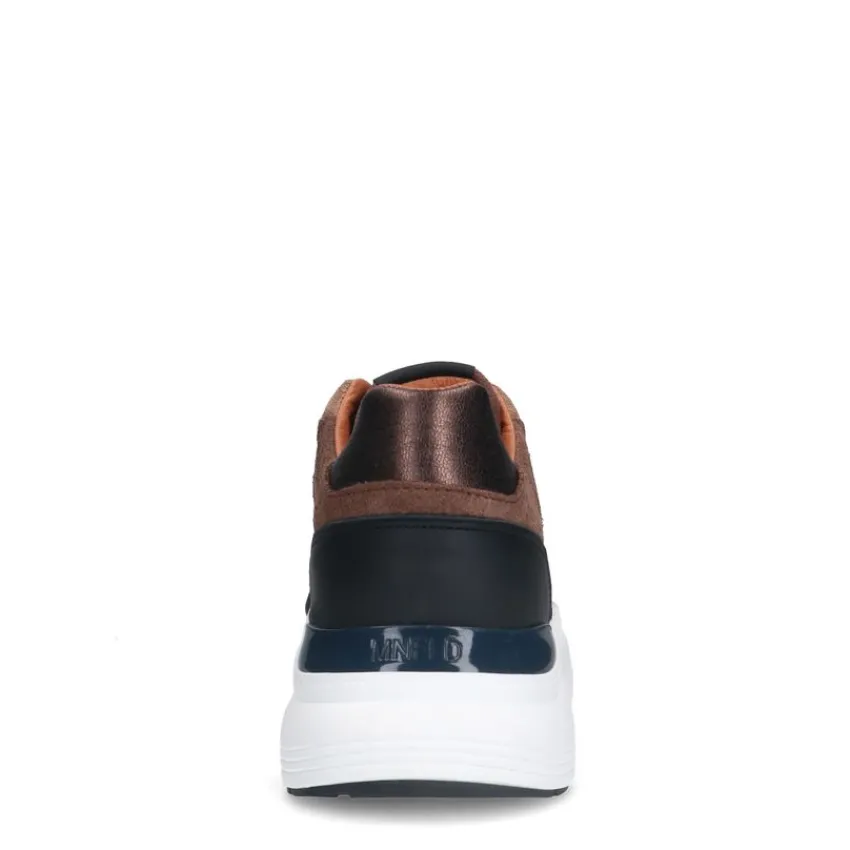 Manfield Zwarte leren sneakers met slangenprint^DAMES Sneakers