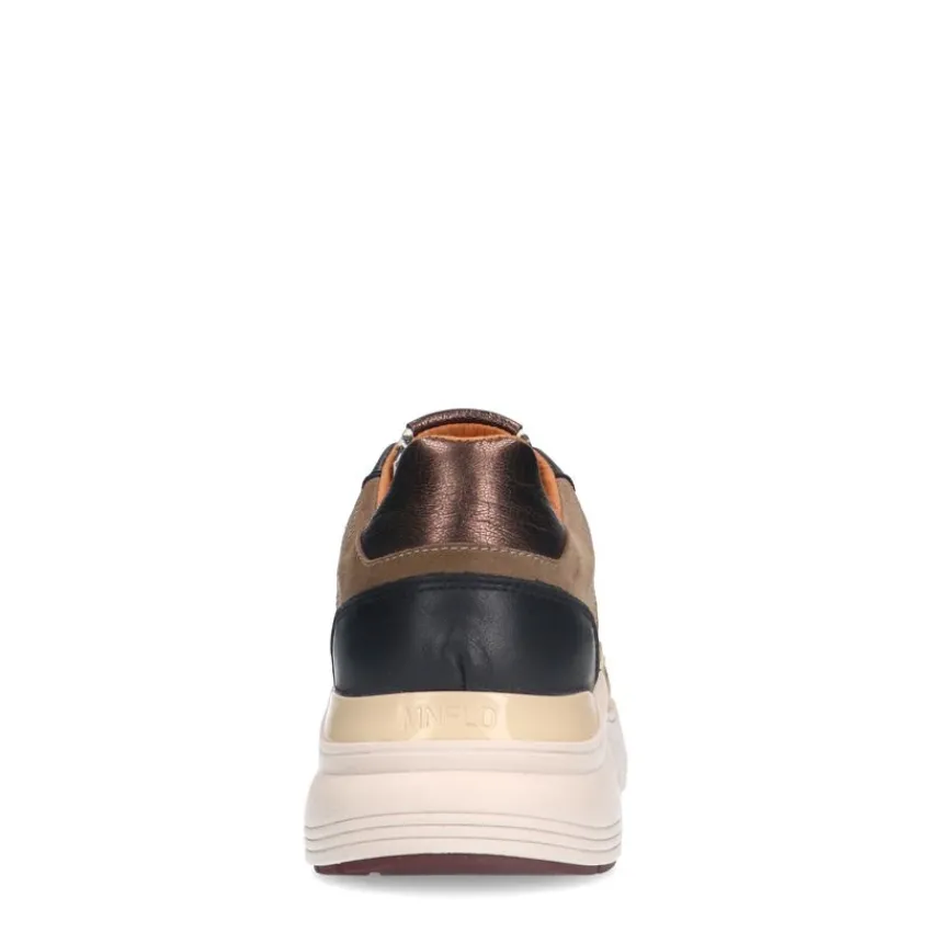 Manfield Zwarte leren sneakers met suède panter details^DAMES Sneakers