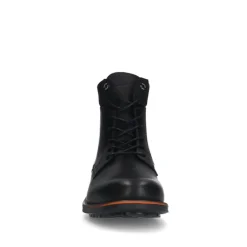 Van Lier Zwarte leren veterboots^Heren Boots