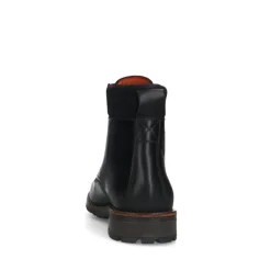 Van Lier Zwarte leren veterboots^Heren Boots