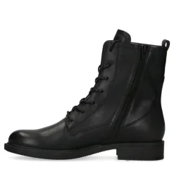 No Stress Zwarte leren veterlaarsjes^DAMES Enkellaarsjes