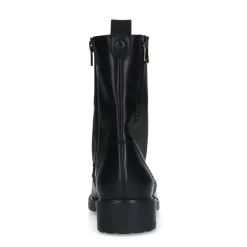 No Stress Zwarte leren veterlaarsjes^DAMES Enkellaarsjes